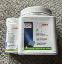 Jura Descaling Tablets for Coffee Machines Pack of 36  & 25 Cleaning Tablets