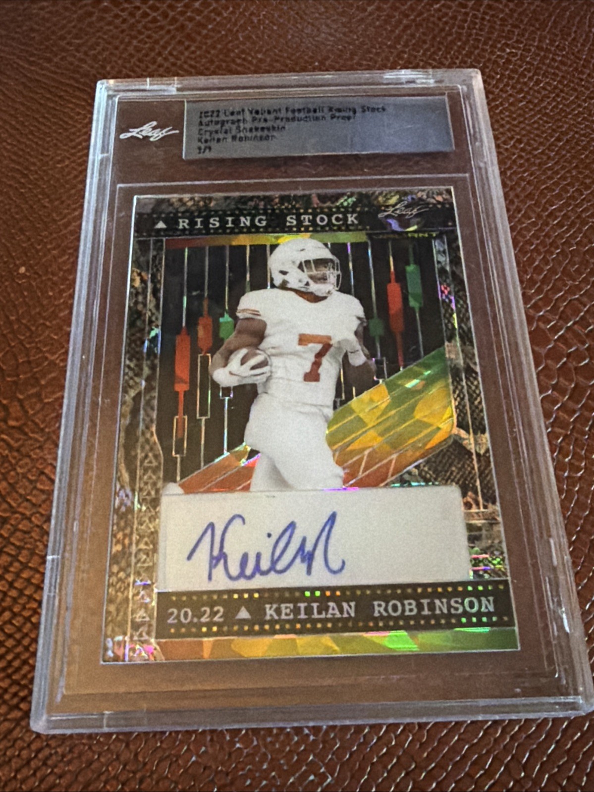 2022 Leaf Valiant Printing Plate Snakeskin 1/1 Keilan Robinson #RS-KR1 Auto