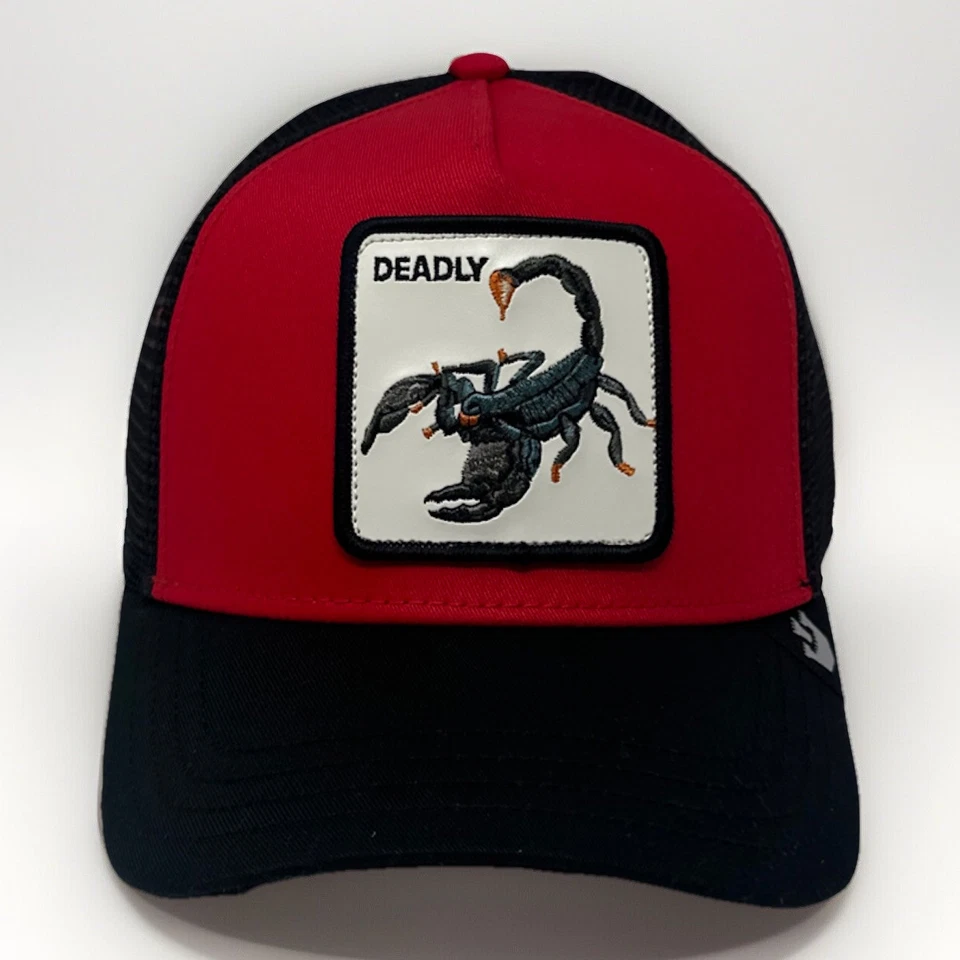 Goorin Bros. The Deadliest Scorpion "Deadly" Trucker Hat SnapBack Cap rojo/negro Foto 3 de 4