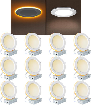Recessed Lighting with Night Light 6 Inch, 14W 1300 Lumen 5CCT Dimmable Ultra Th