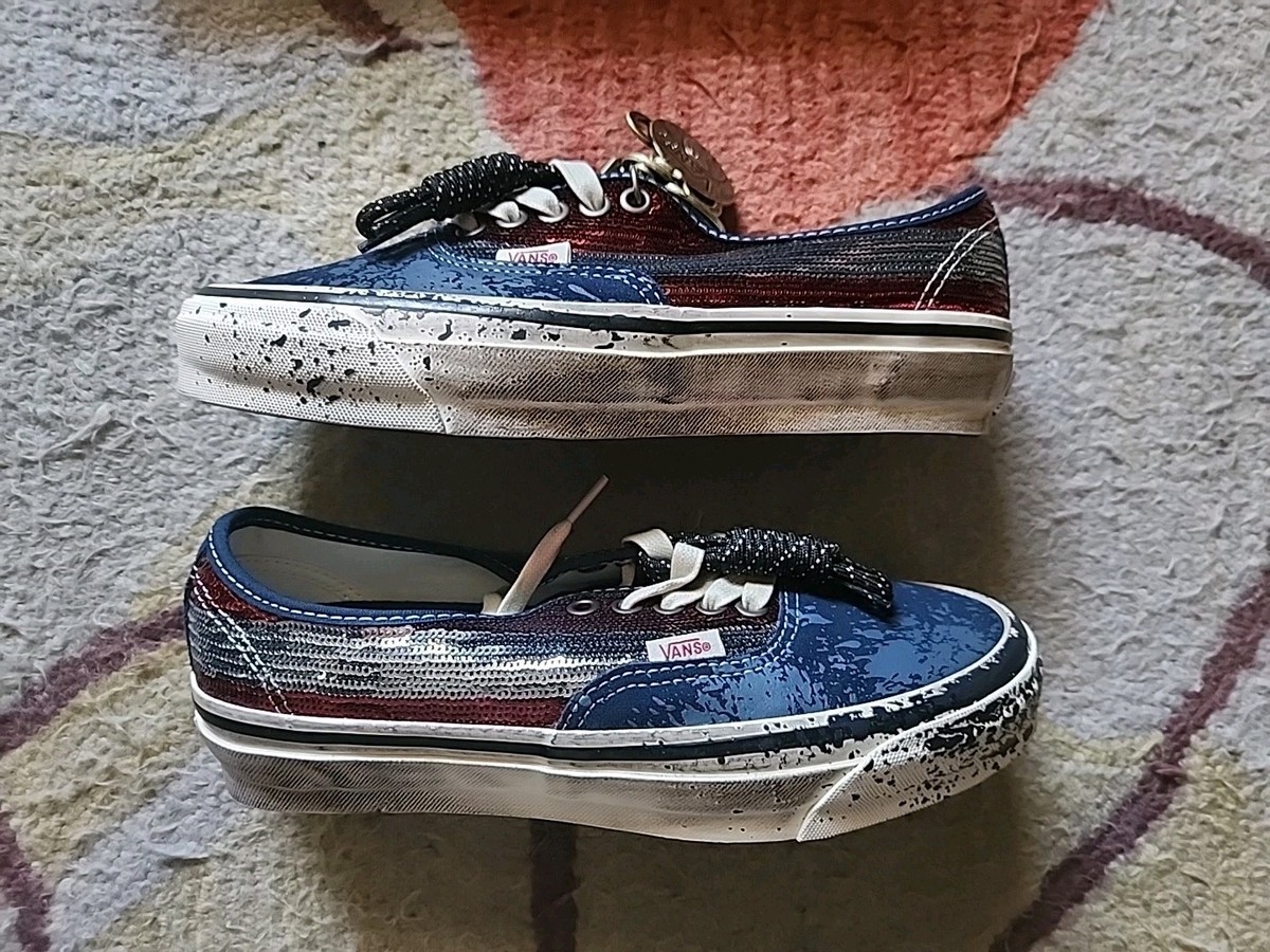Vans LX Authentic 44 Charms Pack La Habana Mens 6.5 Red White Blue