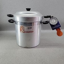 Pentole Agnelli Pasta Spaghetti Pot with Colander Insert & Lid Alluminium 