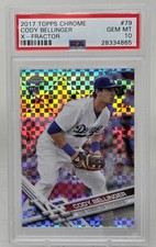 2017 Topps Chrome Xfractor Refractor CODY BELLINGER RC CARD PSA 10 GEM MINT
