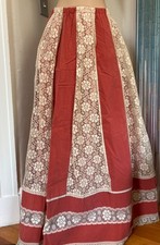 Vintage Pink and White Lace Prairie Skirt Size Small