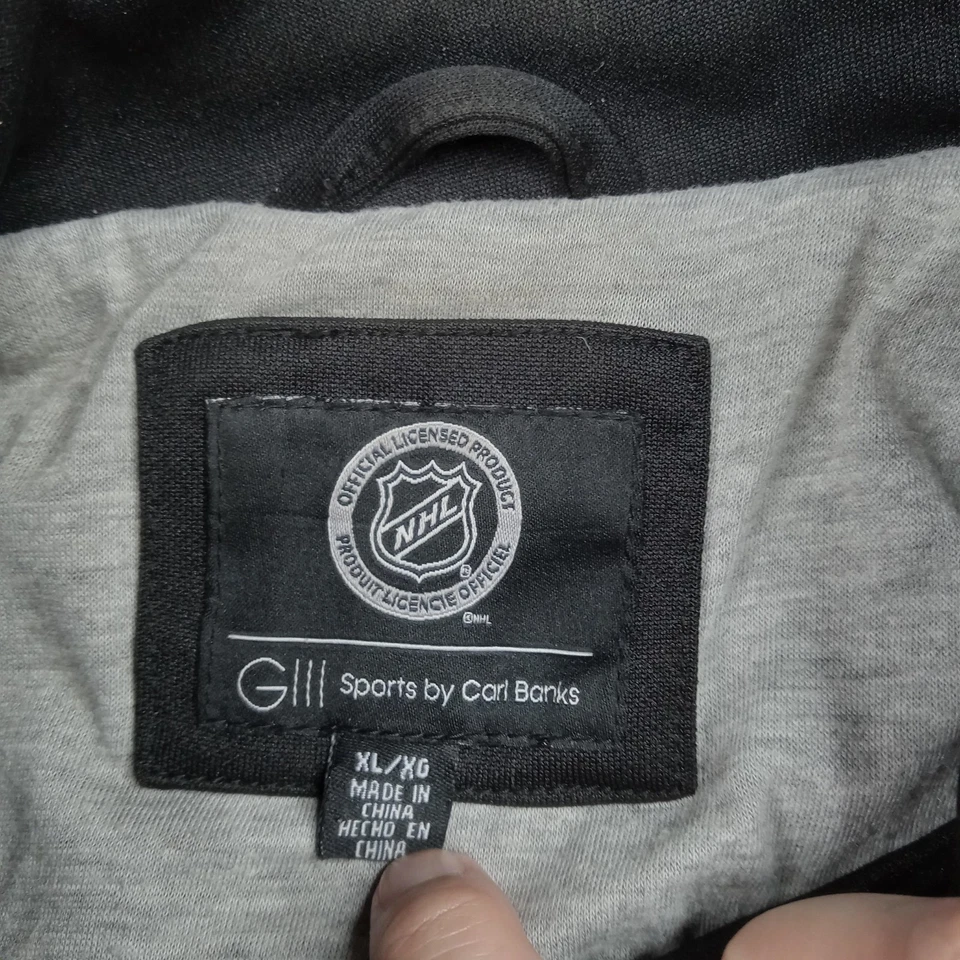 Chicago Blackhawks Jacket Mens XL Black Red NHL Hockey Full Zip Embroidered - Image 3 of 4