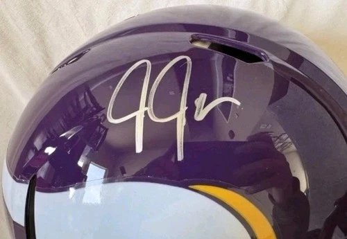 JUSTIN JEFFERSON Signed Autographed Full Size AUTHENTIC Vkings Helmet Beckett