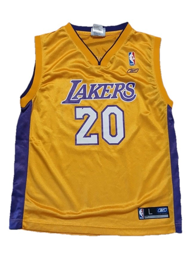 Vintage Reebok LA Lakers Gary Payton #20 Youth Jersey Size L 14-16 NBA