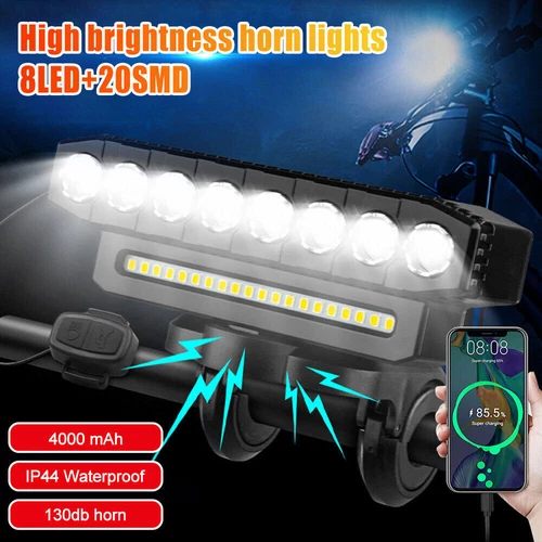 Bicycle Front Headlight Super Bright LED Bike Light USB Rechargeable Waterproof - Bild 3 von 16