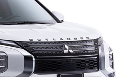 Genuine Mitsubishi Hood Bonnet Emblem Badge Nameplate BLACK Color ''OUTLANDER''  