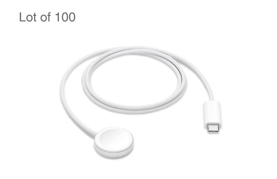 Lot of 100 Genuine Apple Watch Magnetic Charger to USB-C(1M) White A2652