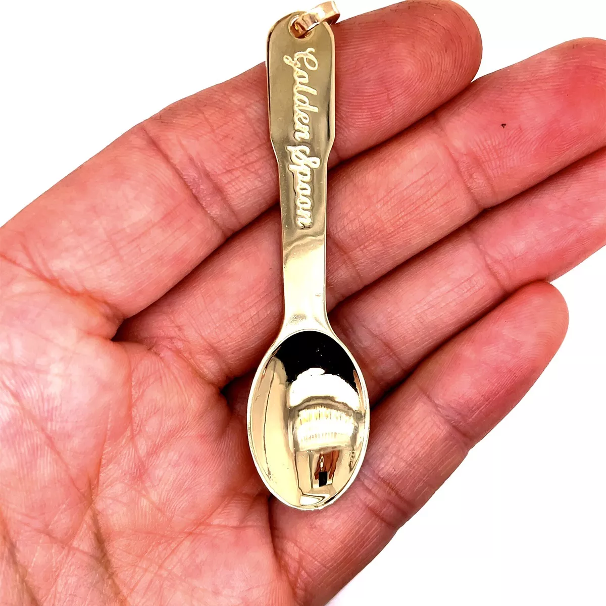 10K Solid Yellow Gold Spoon Chefs Pendant Charm 6 Grams 2.87