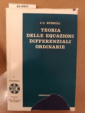 teoria delle equazioni differenziali ordinarie - JC Burkill
