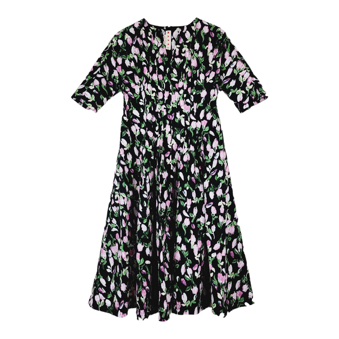 a line poplin dress Cotton-Poplin A-Line Midaxi Dress in Pastel Yellow - 10