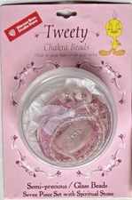 Warner Bros. Store TWEETY Chakra Beads LOVE 7 Piece Set with Spiritual Stone