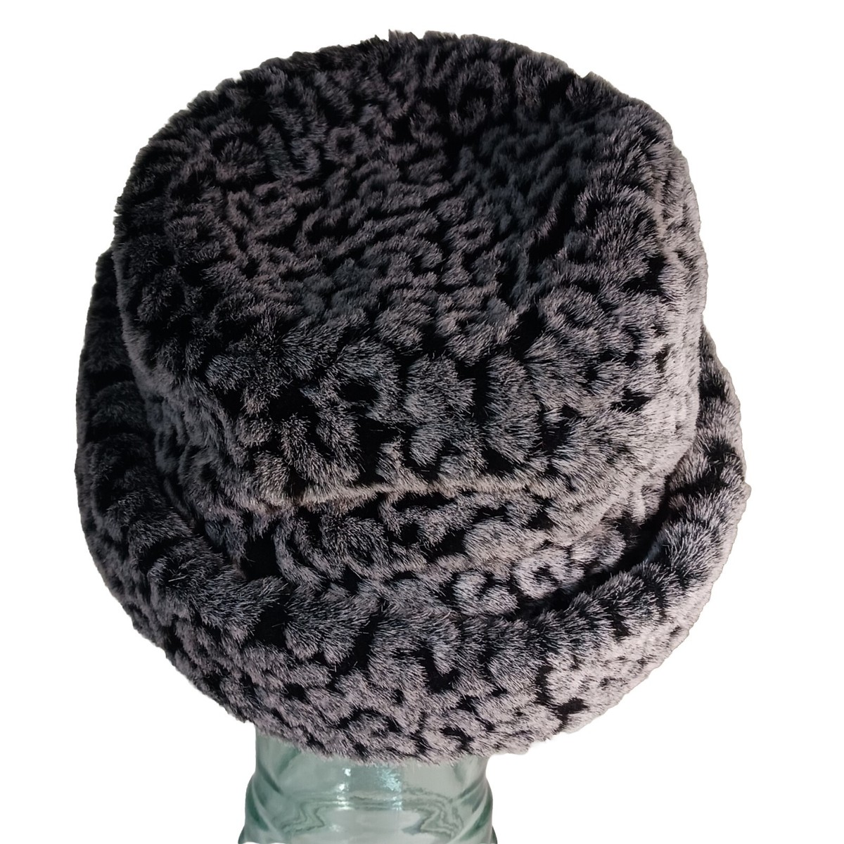Vintage Ben Berger Luxury Collection Faux Fur Bucket Hat 