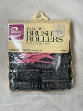 Goody Medium 11/16" Ball Tip Brush Rollers Plus 24 Roller Pins 1982 NOS 9581/2