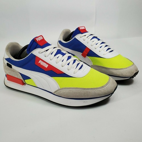 New Puma Future Rider Men S Sneakers White Red Blue Bright Size 12 06 Ebay
