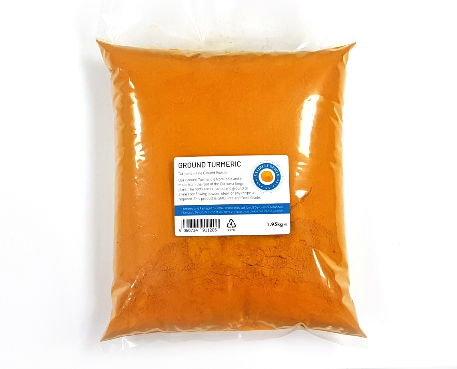Ground Turmeric 1.95Kg - Selected for the Best Quality - Premium Food Grade
