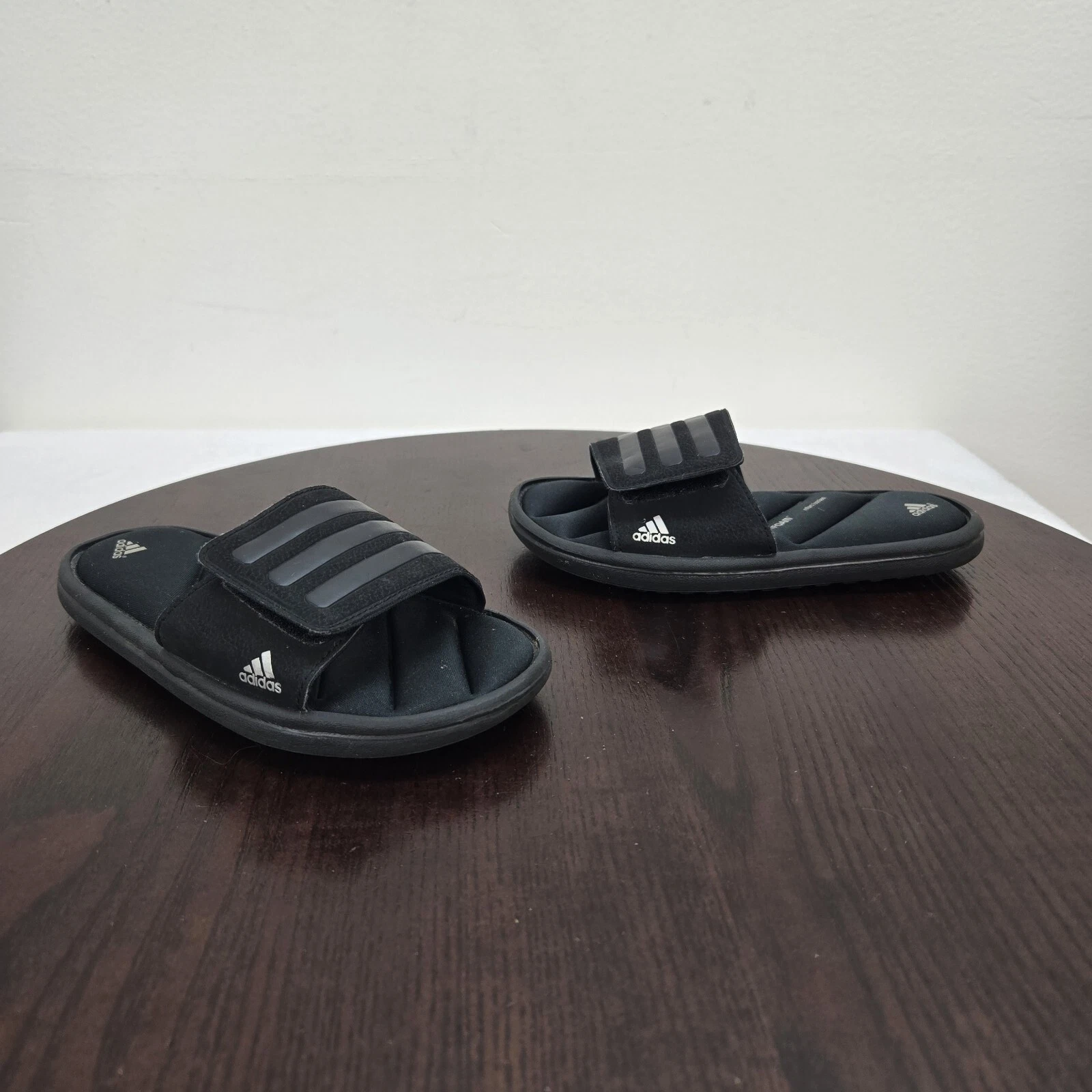 Adidas Comfort Slides Ragazzo 1 Nero Fitfoam Comfort Plantare Gancio N Loop Casual