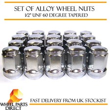 Alloy Wheel Nuts (20) 1/2" UNF Degree Tapered for Jaguar XJ XJ6 XJ12 1968-2003
