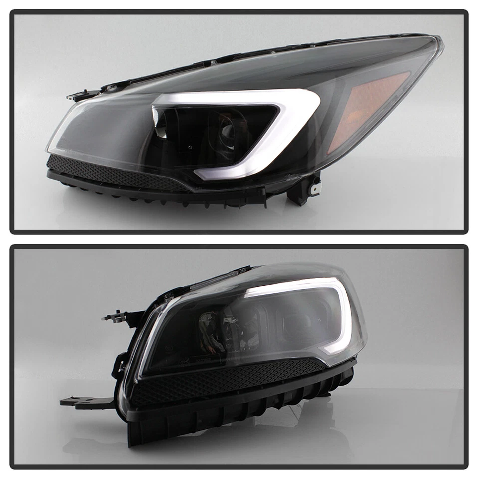 Black 2013 2014 2015 2016 Ford Escape LED Tube Projector Headlights Headlamps - Image 4 of 4