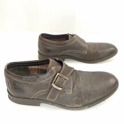 Clarks TOR Ltd England Black Leather Monk Strap Almond Toe Dress Loafer Men 10.5 Clarks | Shoes | Clarks Collection Leather Dress Shoes  main image 4