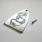 Hand engraved dragon totem aluminum truss rod cover fits PRS electric guitars