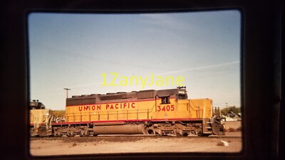 PY03 TRAIN ENGINE LOCOMOTIVE 35MM SLIDE  UNION PACIFIC 3405, OGDEN, UT  1992