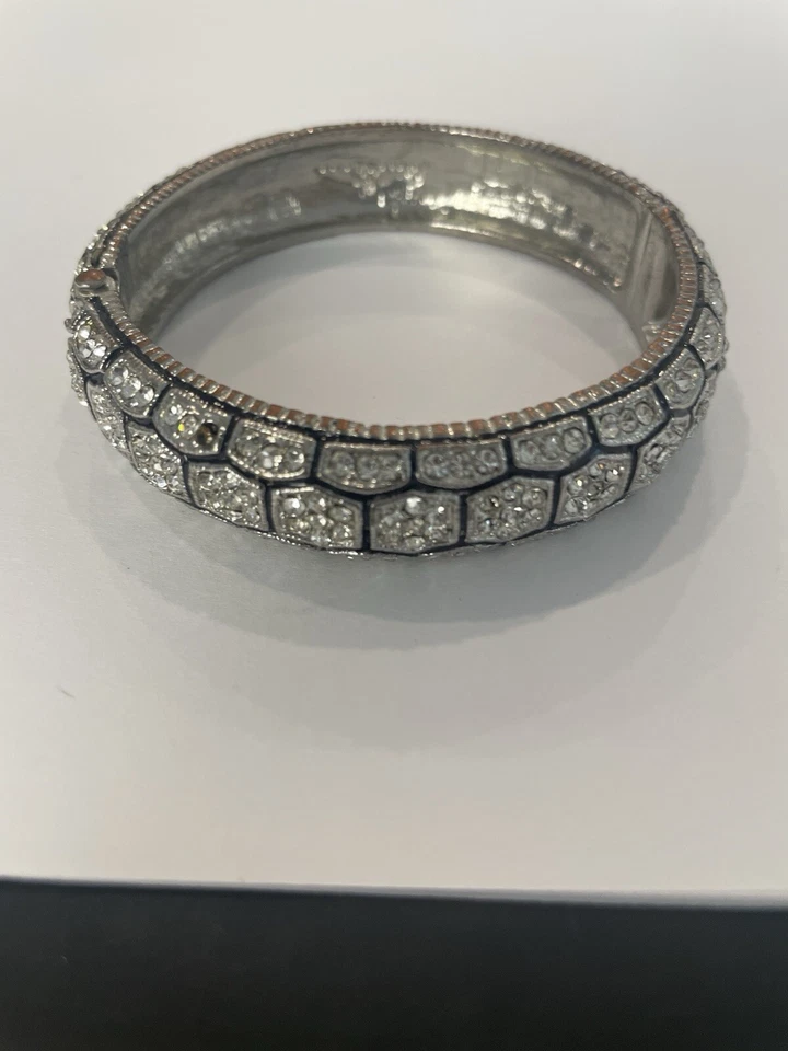 Armband Manschette schwarz und klar Zirkonia - Bild 3 von 4