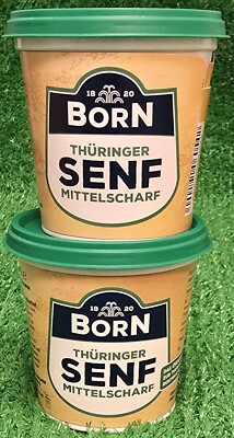 (23,75 /L) 2x Born Senf aus Thüringen MITTELSCHARF leckeres Ostprodukt Versand0 