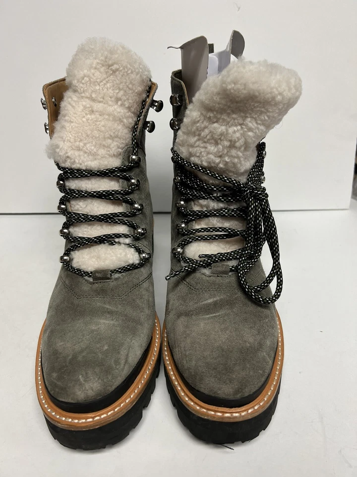 Botas femininas Marc Fisher Lizzie Lugsole cinza camurça tamanho 9,5 M - Imagem 3 de 4
