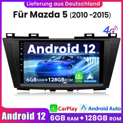 9''Android 12.0 Radio USB RDS GPS WIFI DAB FÜR Mazda 5 2010-2015 6+128G CarPlay