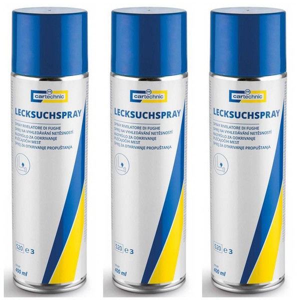 3 X Cartechnic Lecksuchspray 400Ml 40 27289 00470 9 DichtigkeitsprüFung Tester-image