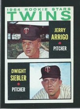 1964 Topps Baseball Rookie Stars Jerry Arrigo Dwight Siebler #516 Card Twins