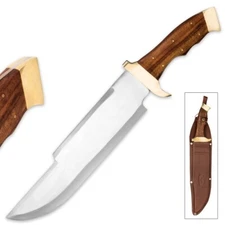 Massive Big Foot Bowie Knife | Leather Sheath | Full Tang | 18 3/4" Overall