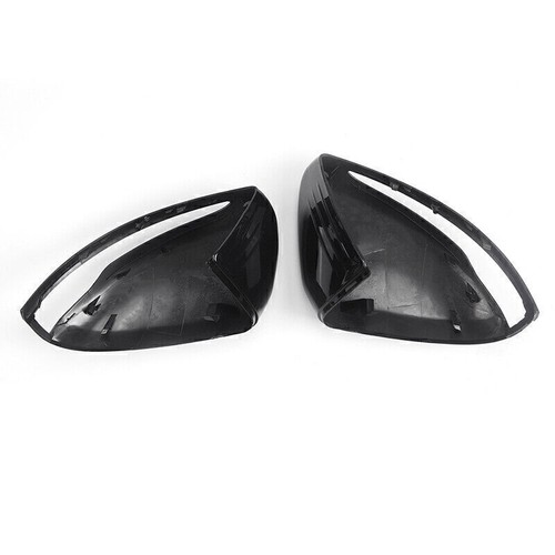 2X Gloss Black Mirror Cover Caps For 2016-2020 Benz C E GLC Class W205 X253 W213 - Picture 9 of 13