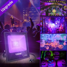 UV LED Black Light 100W UV LED Floodlight Stage Light Party DJ Show Halloween