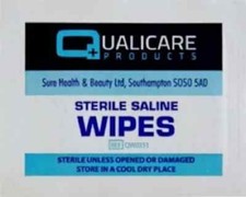 Sterile Saline Wipes - Wound Cleaning First Aid - Cuts Wounds Alcohol Free P&P