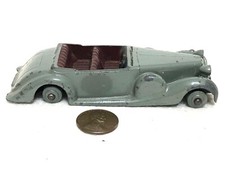 Antique Miniature Toy Car Lagonda Gray Dinky Toys England Metal Meccano Converti