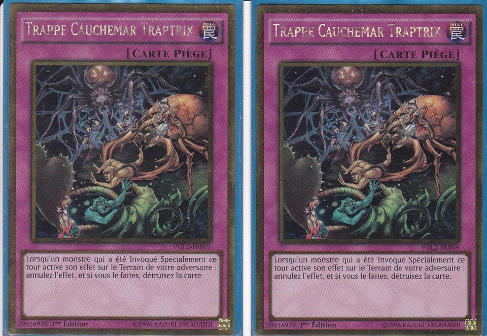 Yu-Gi-Oh! 2x Trappe Cauchemar Traptrix PGL2-FR069 1ère E Premium Gold COMME NEUF - Photo 1/1