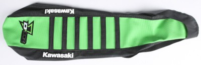 DCor Visuals Gripper Seat Cover Kawasaki Ribbed Black/Green KAWASAKI 30-20-460