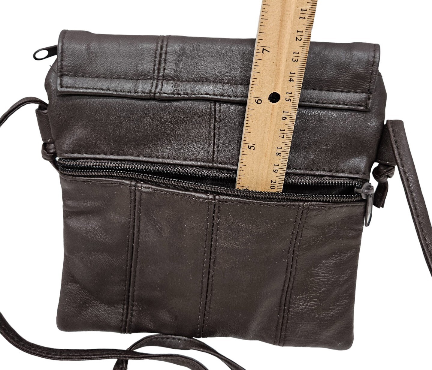 Retro Patchwork Multi Pocket Shoulder Purse - Bro… - image 6