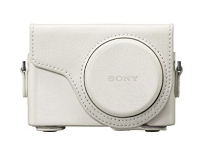 New Sony LCJ-WD-W White Camera Case with Shoulder Strap for DSC