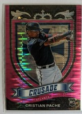 Cristian Pache Rookie 2021 Panini Chronicles Crusade Pink Prizm Parallel