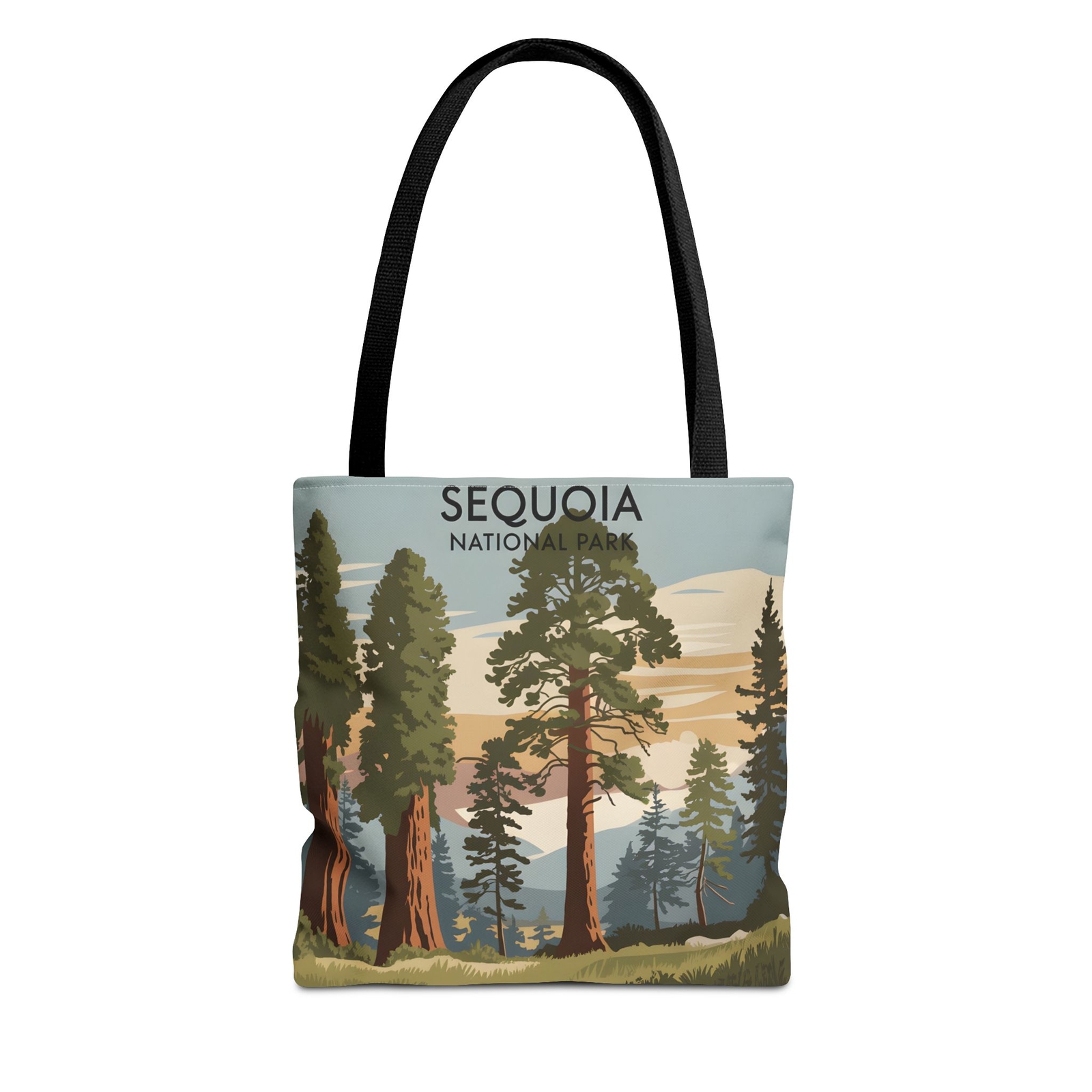 Sequoia National Park All Over Print Art Tote Bag Eco-Friendly Travel Apparel