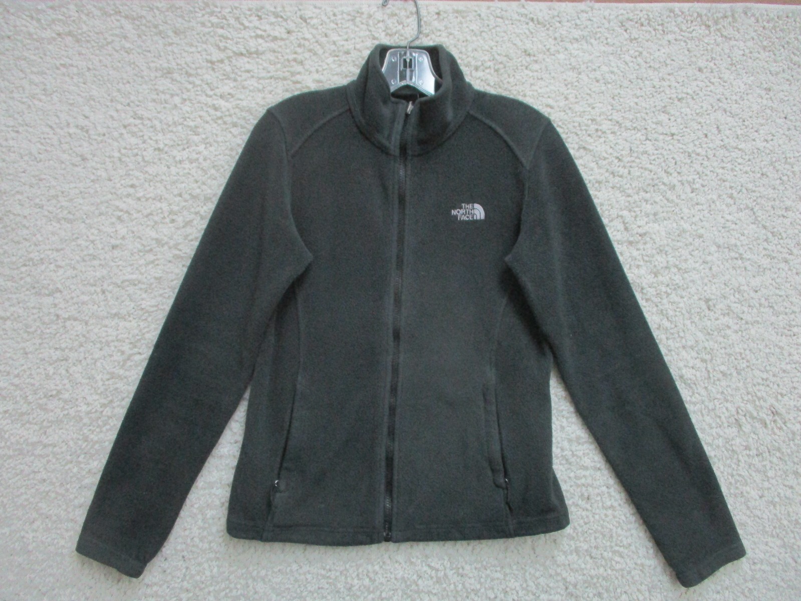 The North Face Womens Black Fleece Jacket Small Full Zip with Pockets