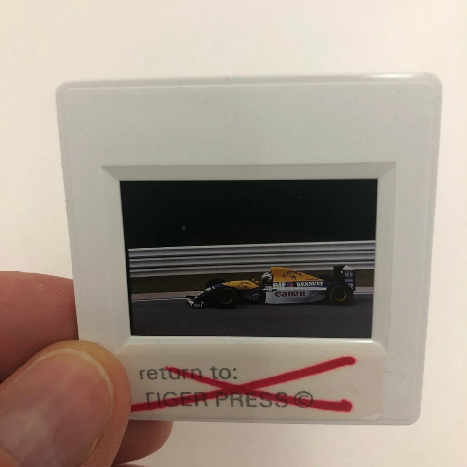 Vintage Formula One F1 Racing 35mm Slide Photo Alain Prost Williams Renault Car - Image 2 of 3