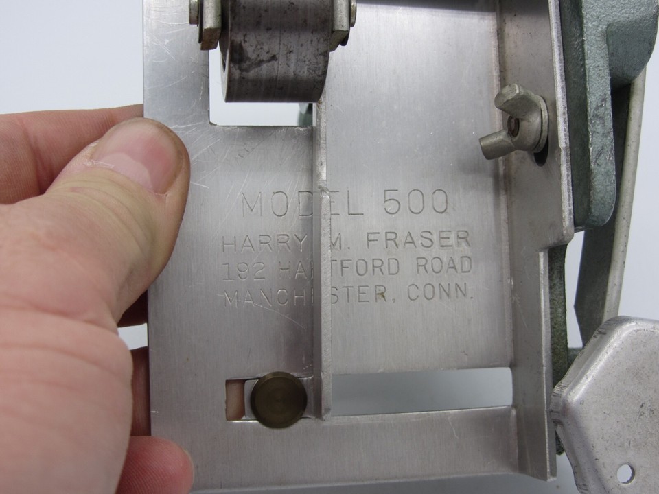 Harry M Fraser Model 500 Cloth Cutting Machine Fabric Cutter #4 Wheel ...