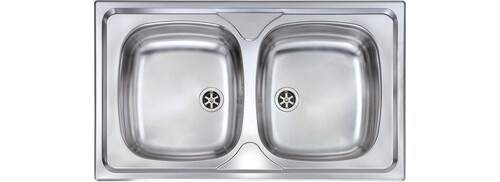 Lavello Cucina 2 vasche Inox 86x50 cm 011554.X1.01.2016 Cm
