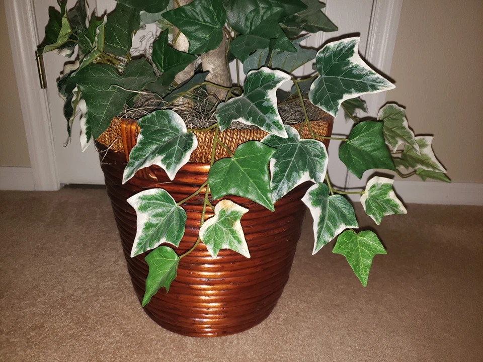 Árbol de seda artificial de 6' para decoración de plantas en maceta exterior interior Foto 3 de 3